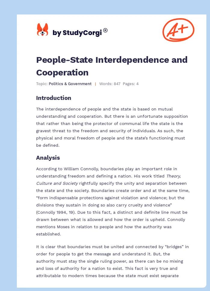 People-State Interdependence and Cooperation. Page 1