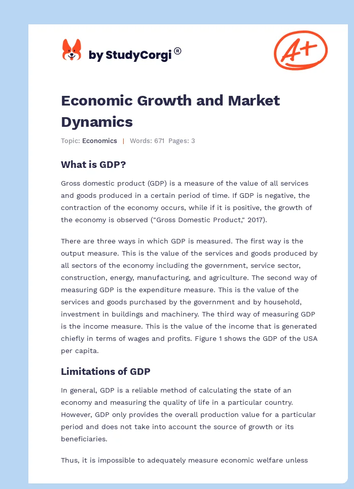 Economic Growth and Market Dynamics. Page 1