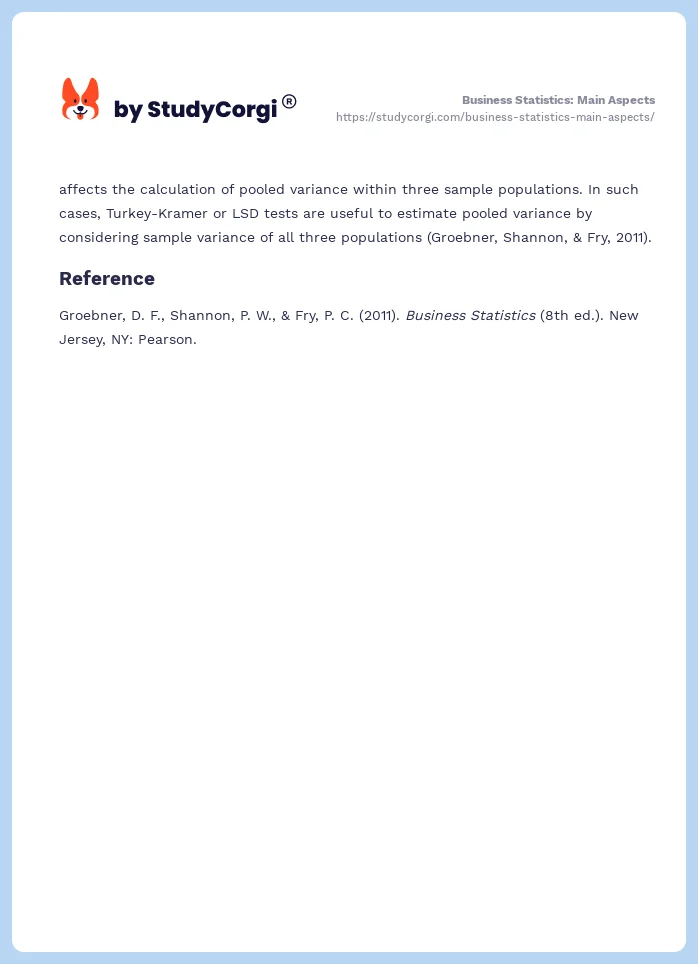Business Statistics: Main Aspects. Page 2