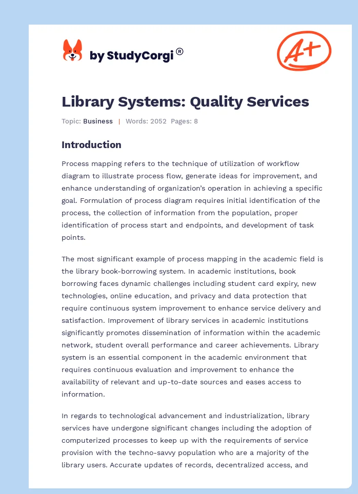 Library Systems: Quality Services. Page 1