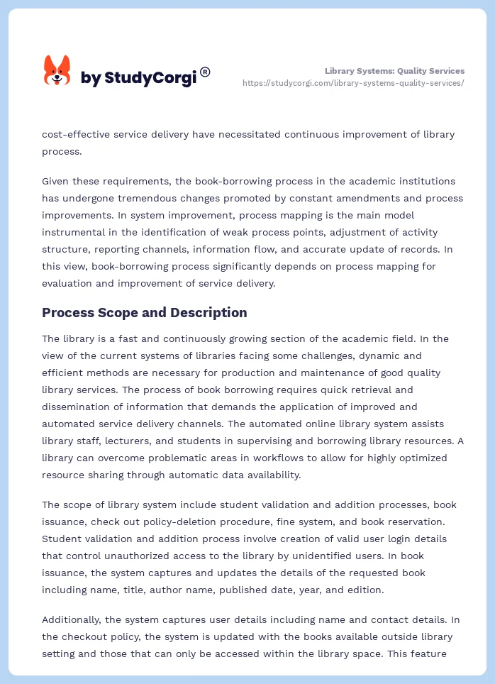 Library Systems: Quality Services. Page 2