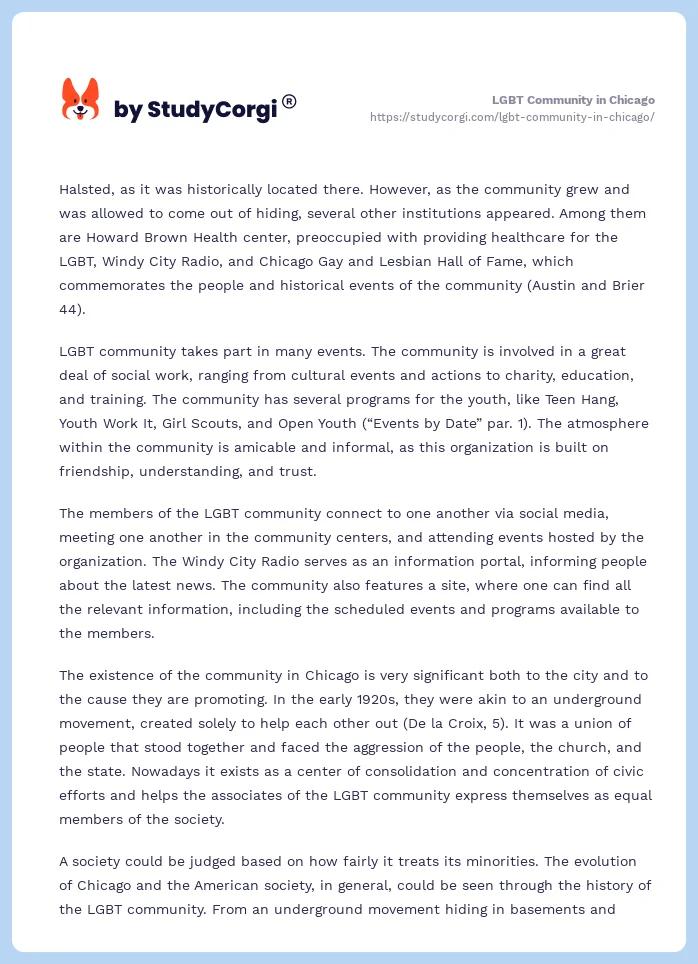 LGBT Community in Chicago. Page 2