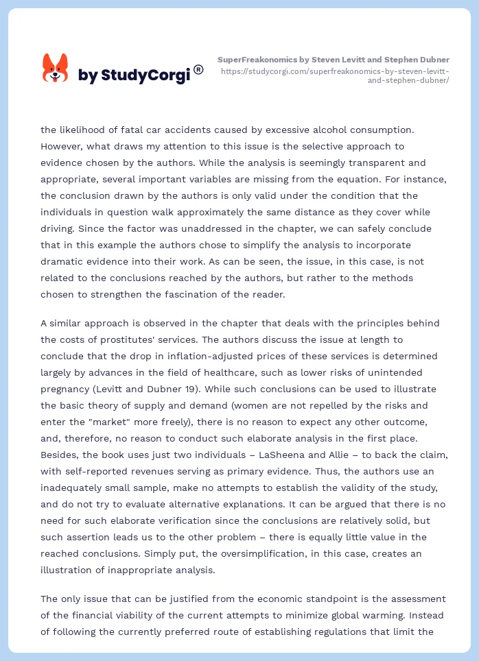 SuperFreakonomics by Steven Levitt‎ and ‎Stephen Dubner. Page 2