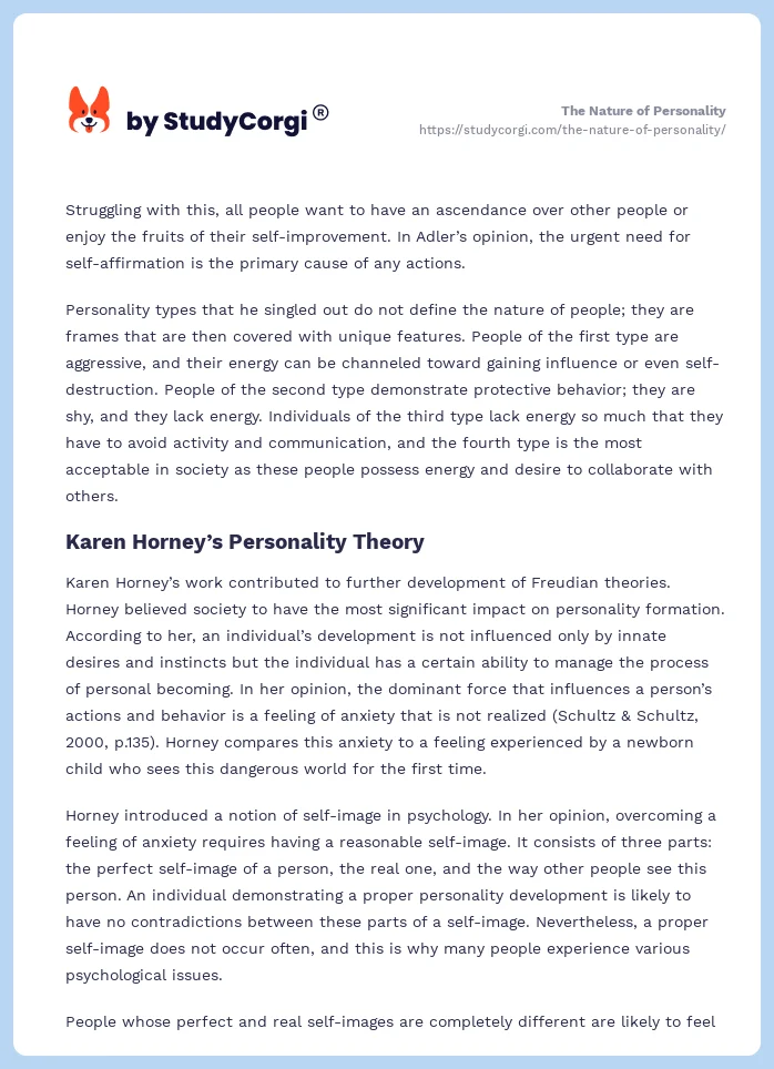 The Nature of Personality. Page 2