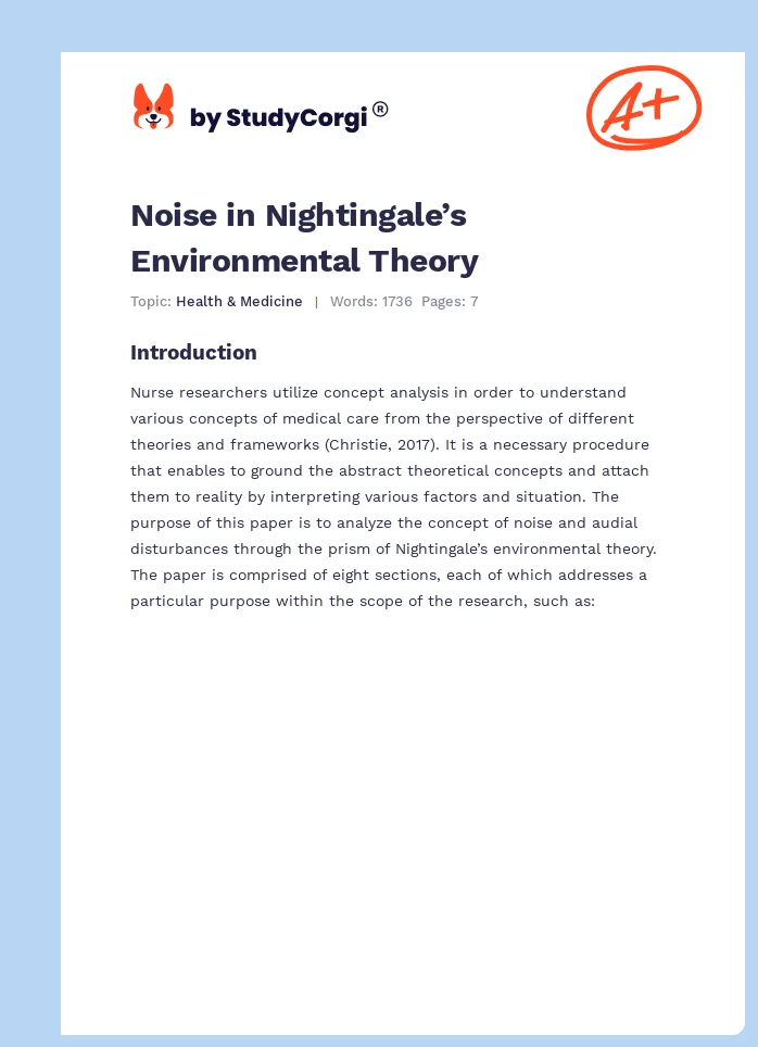 Noise in Nightingale’s Environmental Theory. Page 1