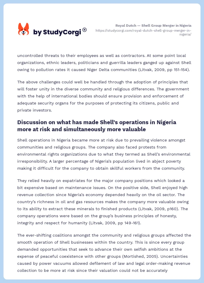 Royal Dutch — Shell Group Merger in Nigeria. Page 2