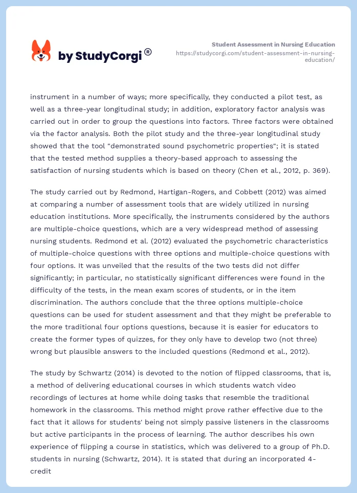 Student Assessment in Nursing Education. Page 2