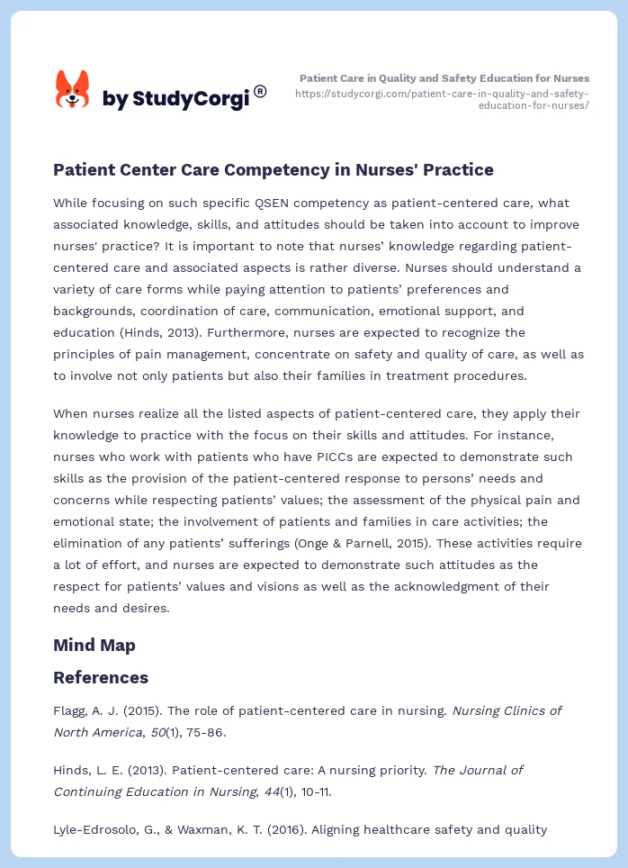 Patient Care in Quality and Safety Education for Nurses. Page 2