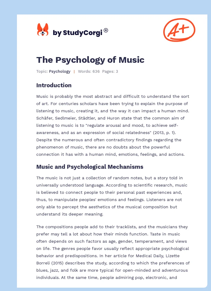 The Psychology of Music. Page 1
