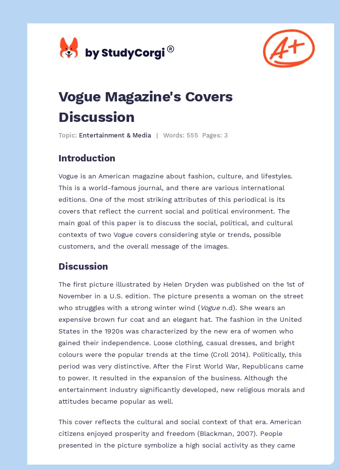 Vogue Magazine's Covers Discussion. Page 1