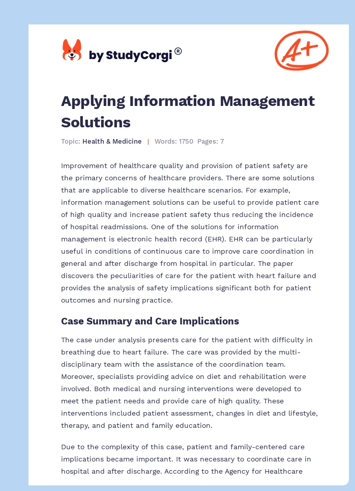 Applying Information Management Solutions. Page 1