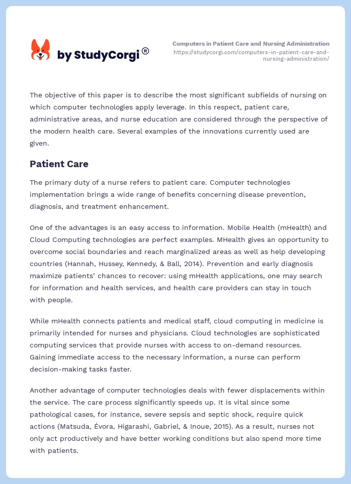 Computers in Patient Care and Nursing Administration. Page 2