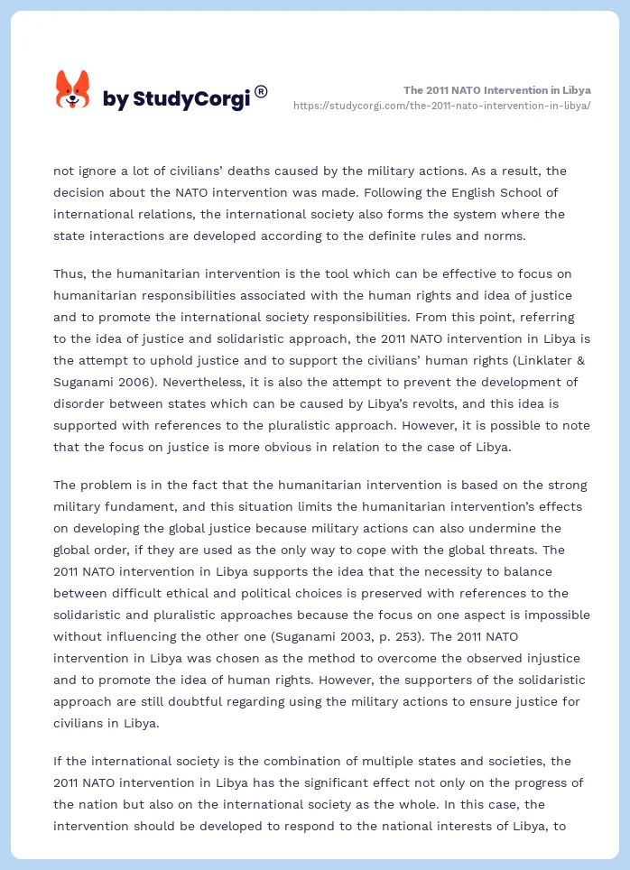 The 2011 NATO Intervention in Libya. Page 2