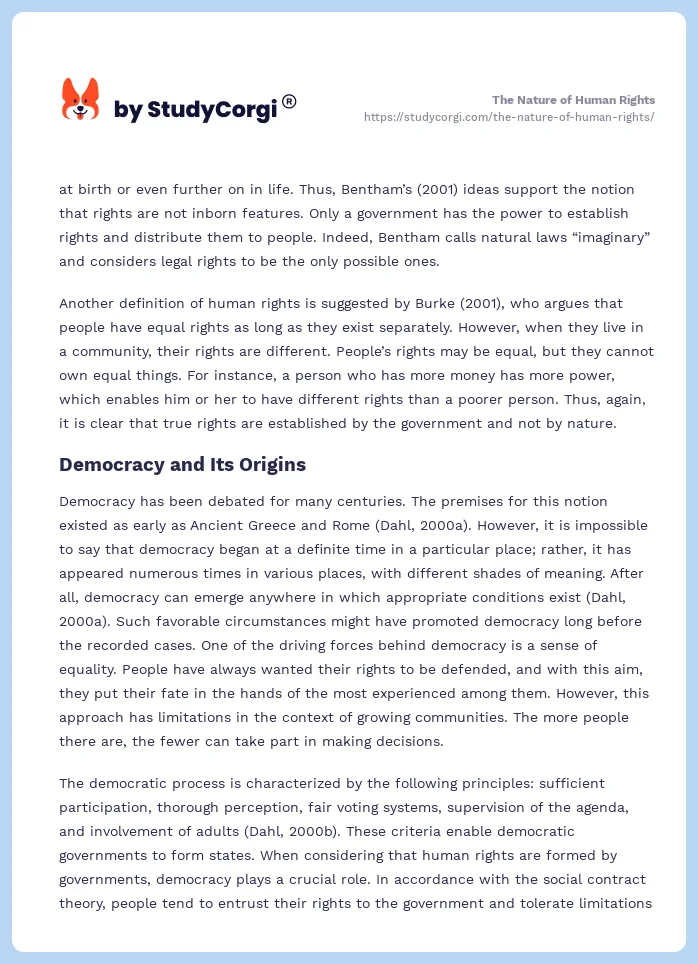 The Nature of Human Rights. Page 2