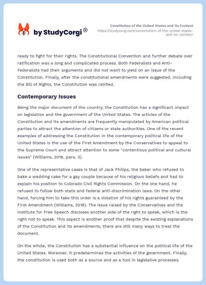 Constitution of the United States and Its Context. Page 2