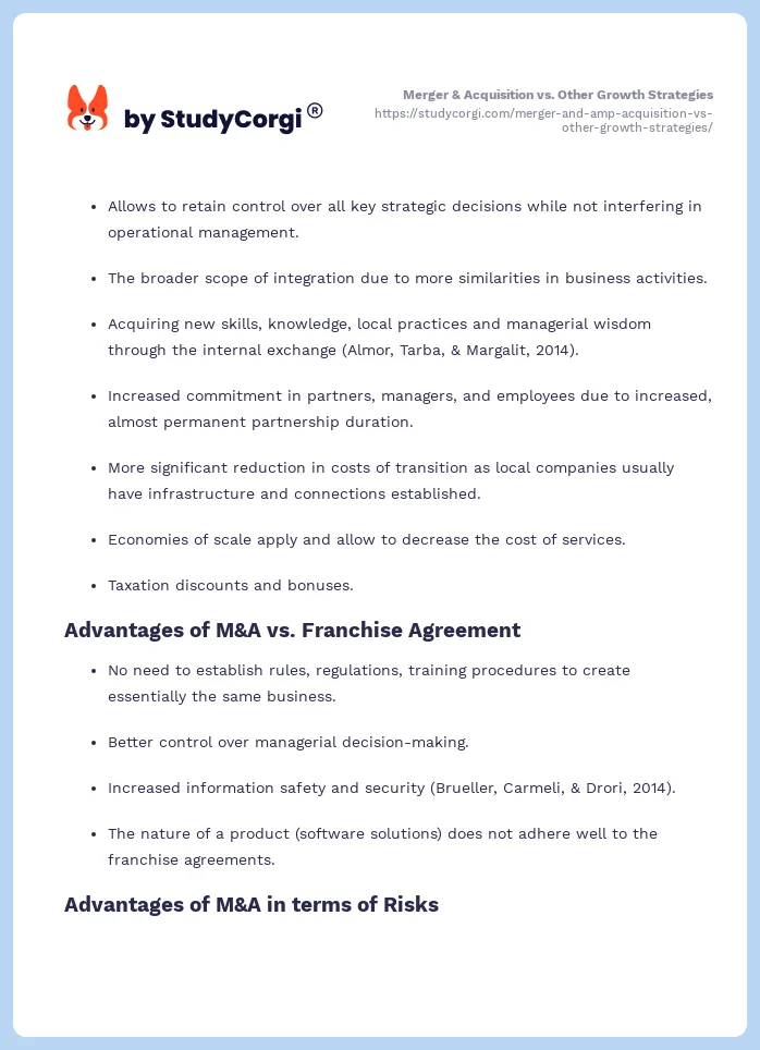 Merger & Acquisition vs. Other Growth Strategies. Page 2