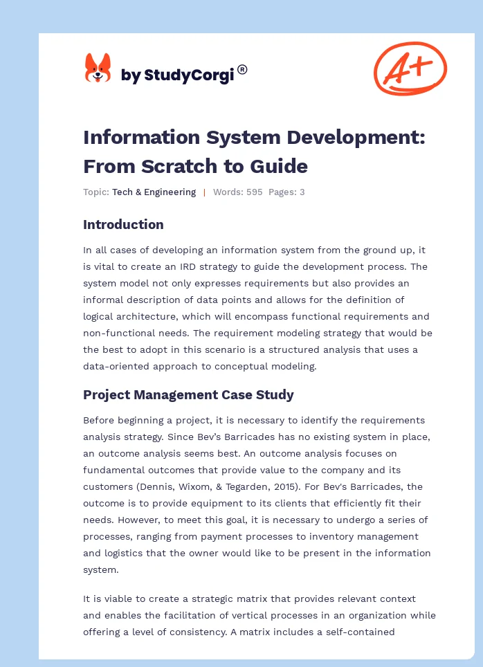 Information System Development: From Scratch to Guide. Page 1