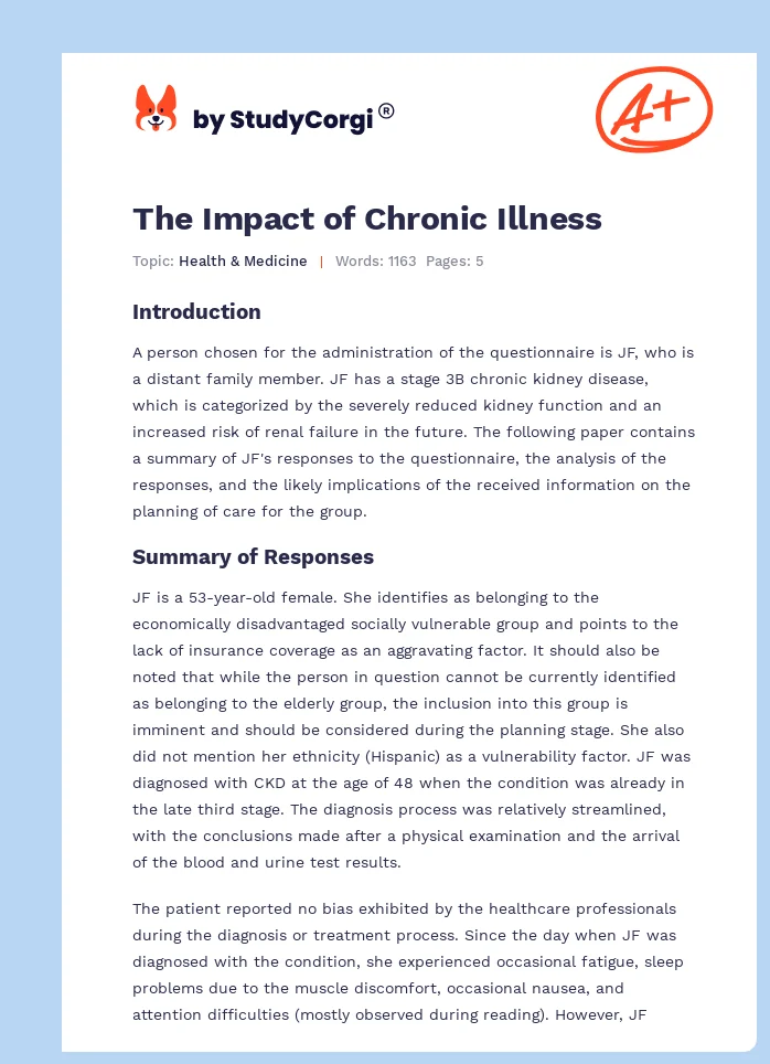 The Impact of Chronic Illness. Page 1
