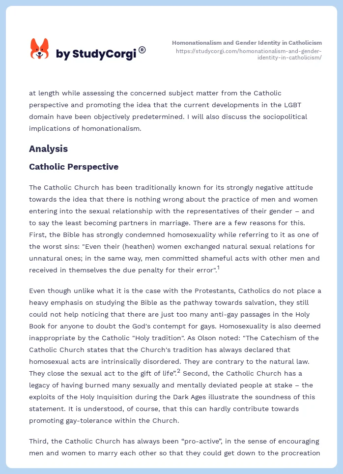Homonationalism and Gender Identity in Catholicism. Page 2