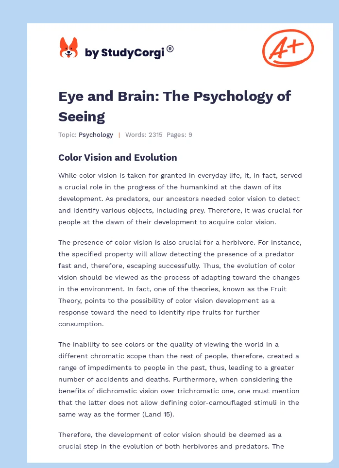 Eye and Brain: The Psychology of Seeing. Page 1