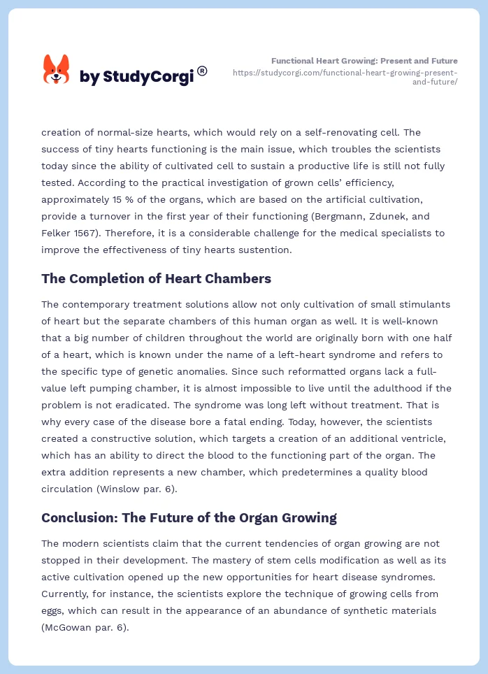 Functional Heart Growing: Present and Future. Page 2