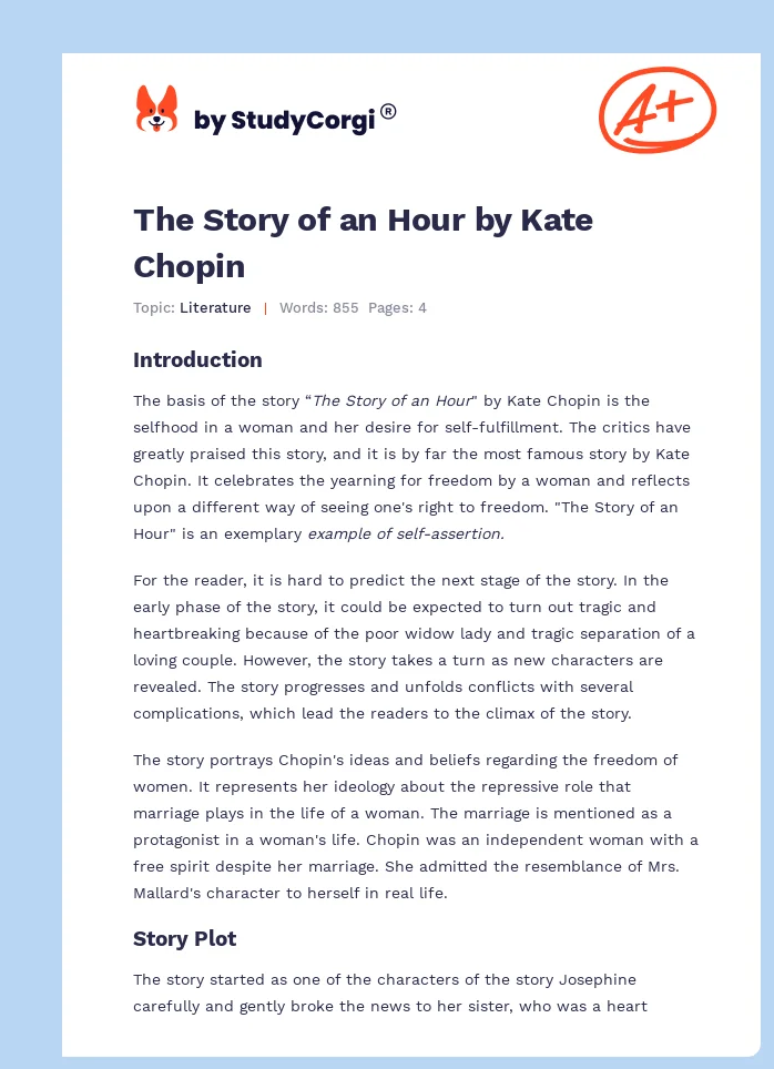 The Story of an Hour by Kate Chopin. Page 1