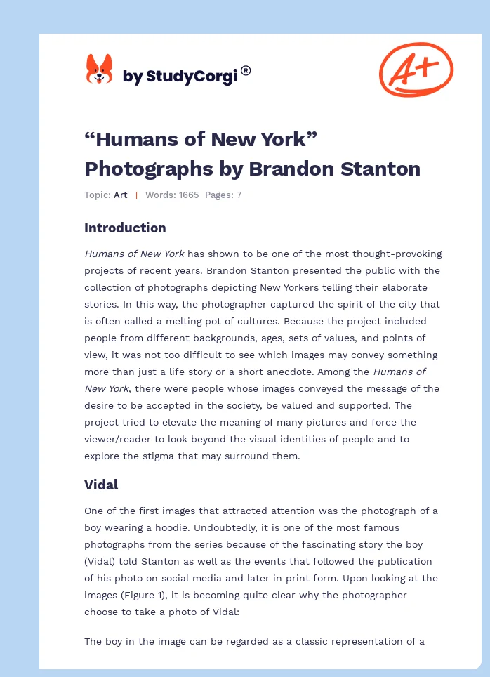“Humans of New York” Photographs by Brandon Stanton. Page 1