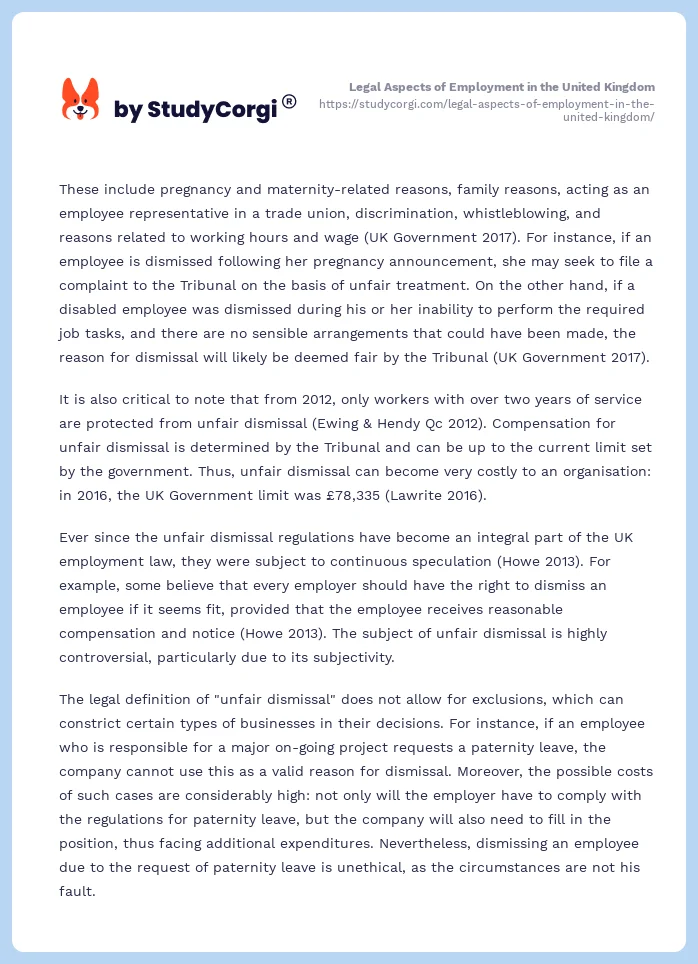 Legal Aspects of Employment in the United Kingdom. Page 2
