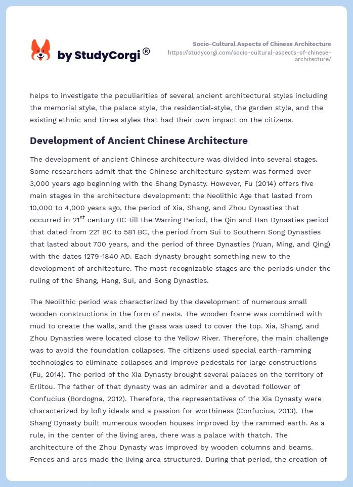 Socio-Cultural Aspects of Chinese Architecture. Page 2