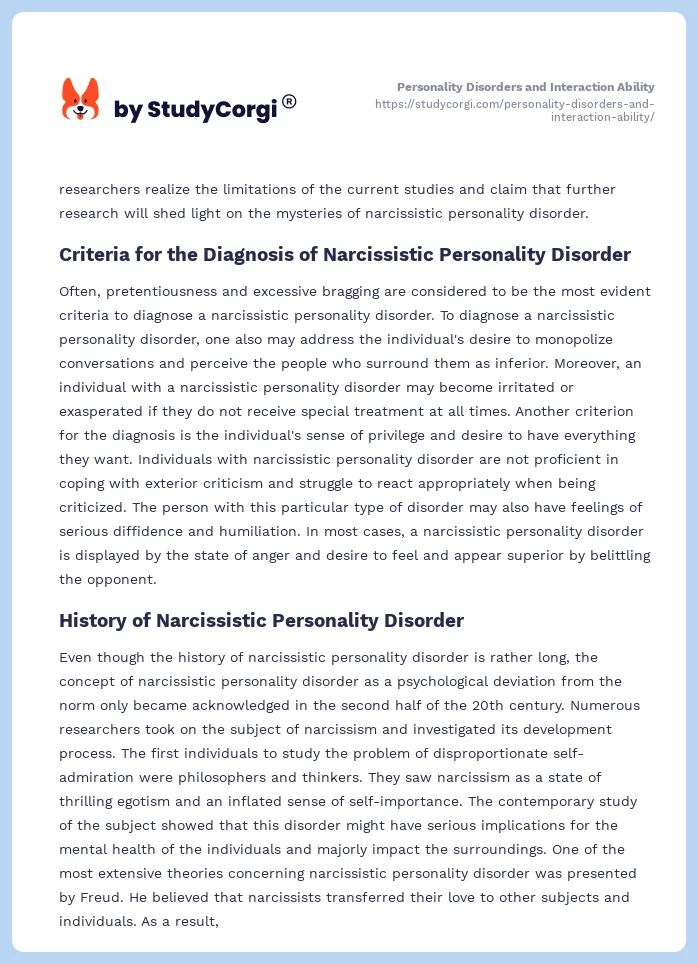 Personality Disorders and Interaction Ability. Page 2