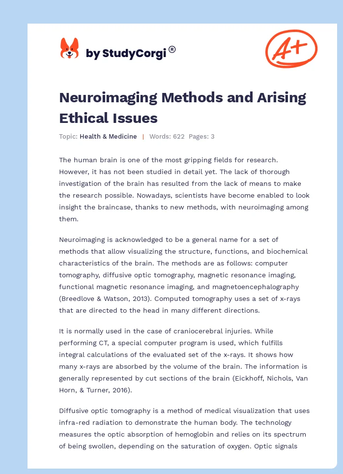 Neuroimaging Methods and Arising Ethical Issues. Page 1