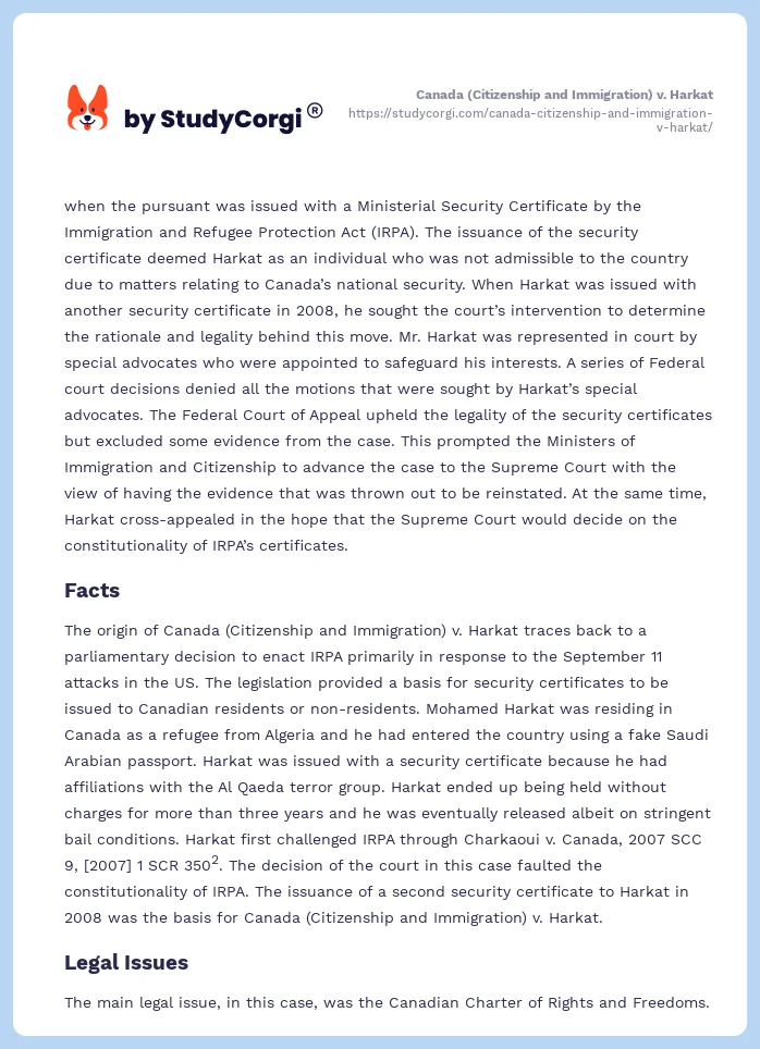 Canada (Citizenship and Immigration) v. Harkat. Page 2