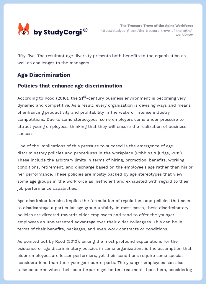 The Treasure Trove of the Aging Workforce. Page 2