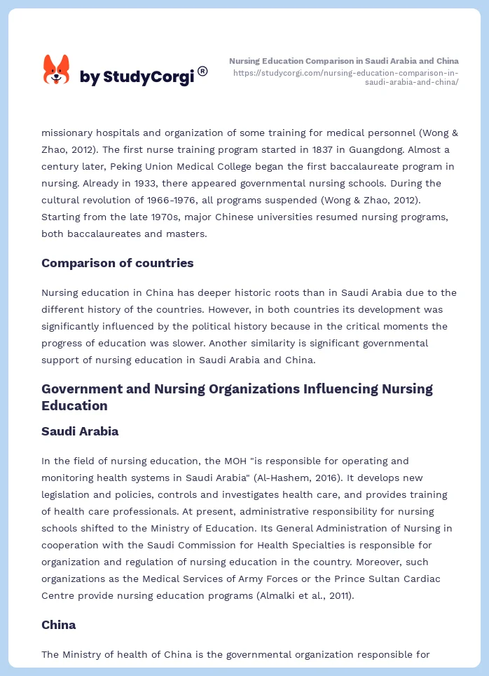 Nursing Education Comparison in Saudi Arabia and China. Page 2