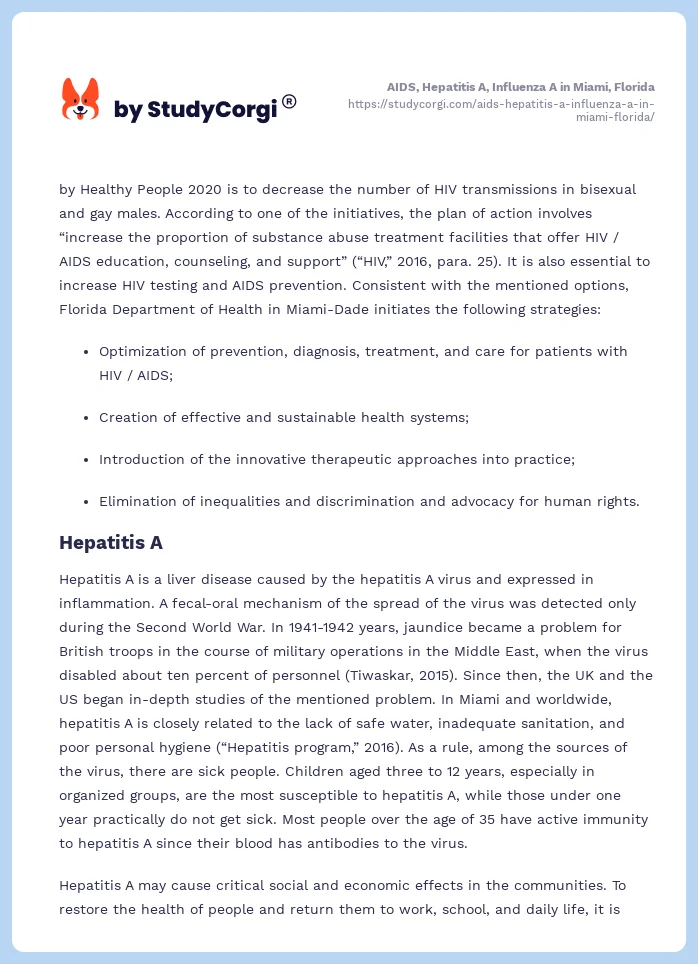 AIDS, Hepatitis A, Influenza A in Miami, Florida. Page 2