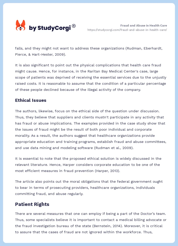 Fraud and Abuse in Health Care. Page 2
