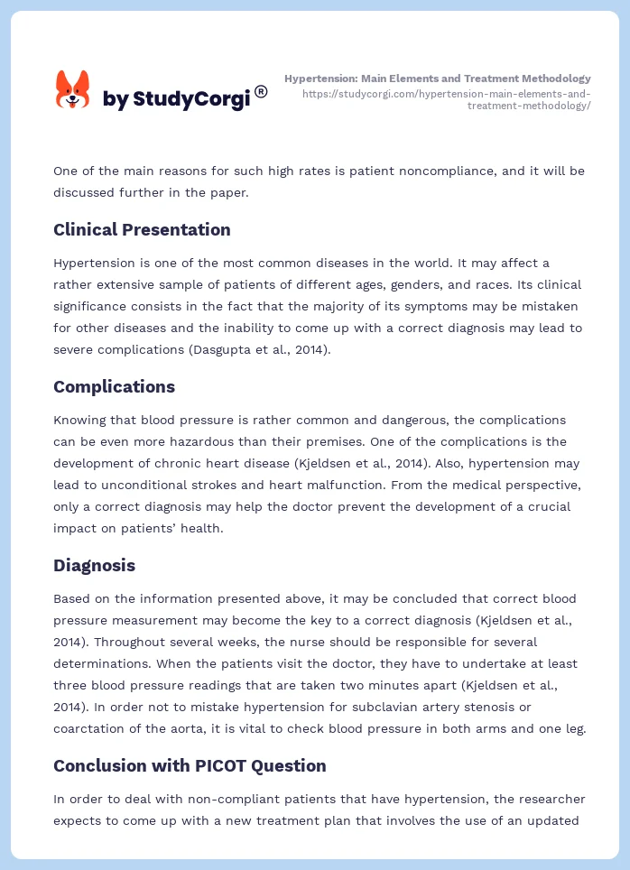 Hypertension: Main Elements and Treatment Methodology. Page 2