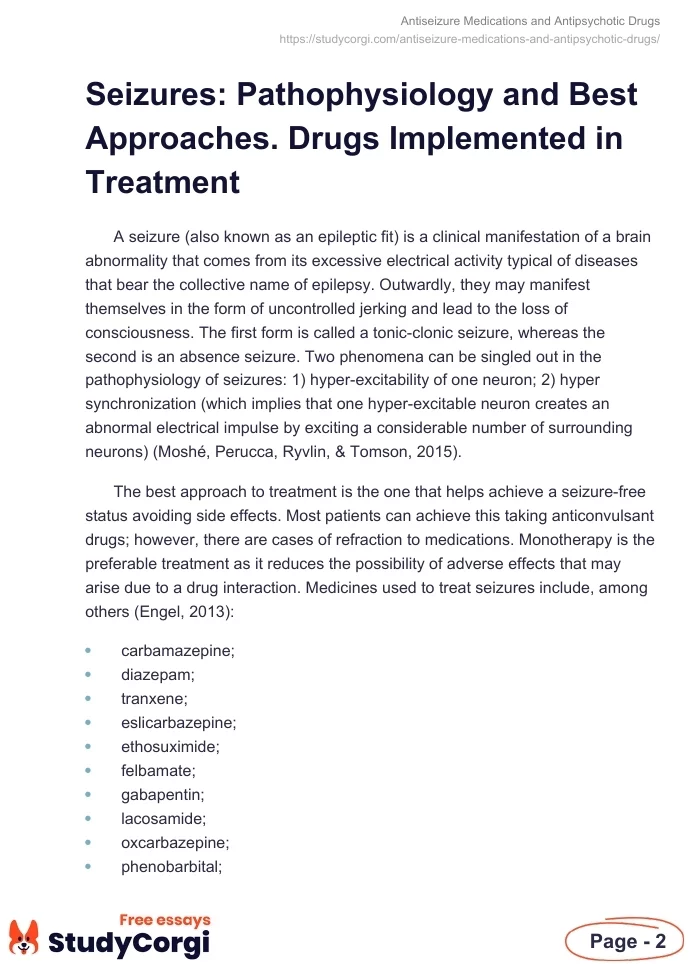 Antiseizure Medications and Antipsychotic Drugs. Page 2