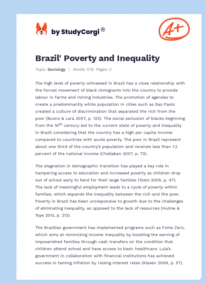 Brazil' Poverty and Inequality. Page 1