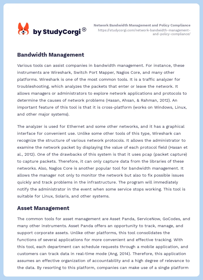 Network Bandwidth Management and Policy Compliance. Page 2