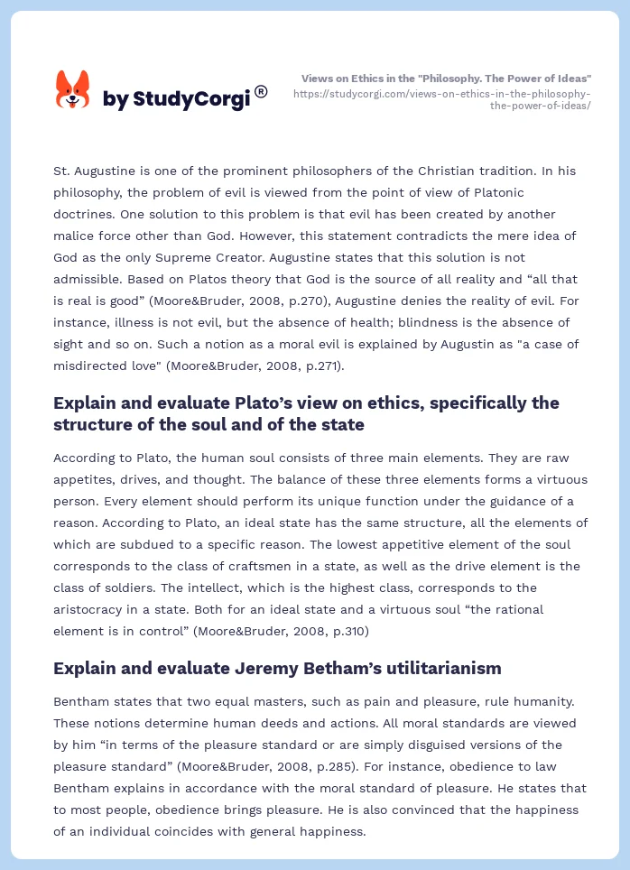 Views on Ethics in the "Philosophy. The Power of Ideas". Page 2