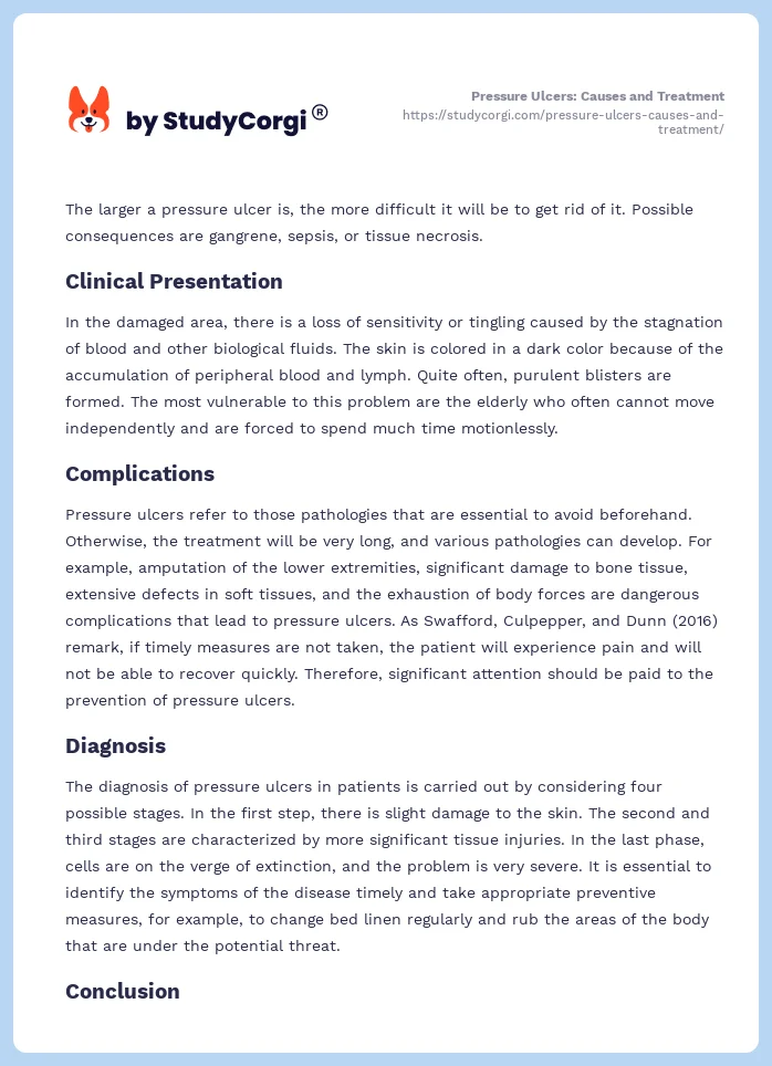 Pressure Ulcers: Causes and Treatment. Page 2