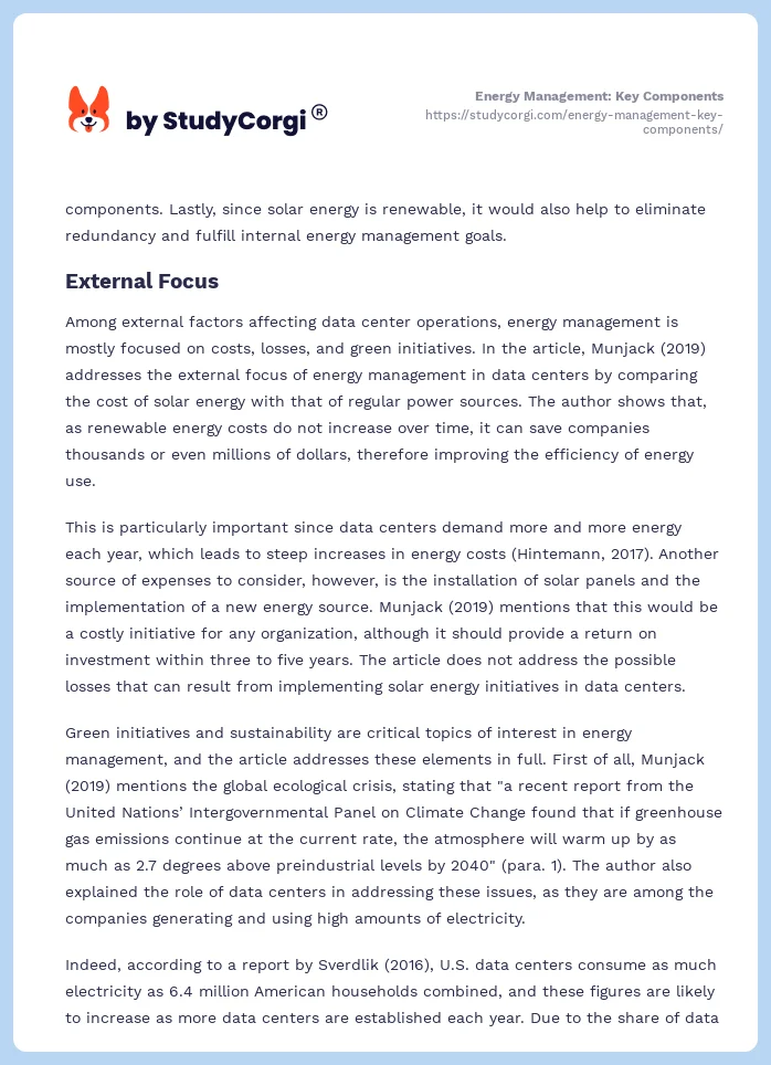 Energy Management: Key Components. Page 2