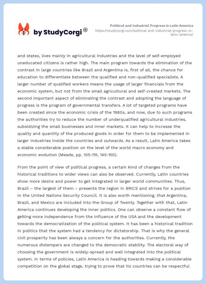 Political and Industrial Progress in Latin America. Page 2