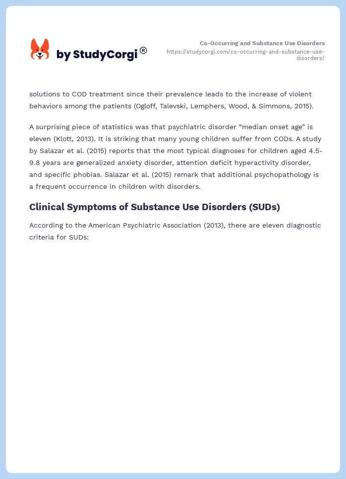 Co-Occurring and Substance Use Disorders. Page 2