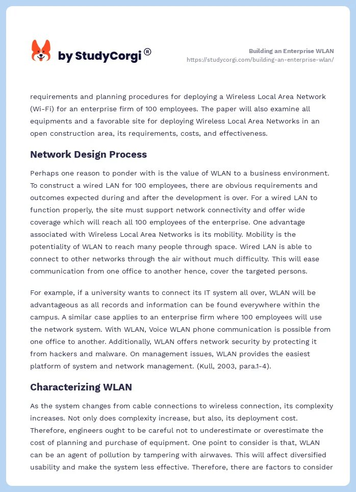Building an Enterprise WLAN. Page 2