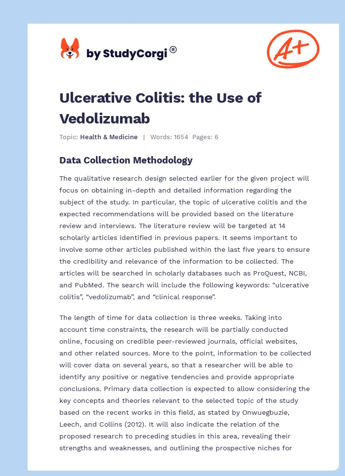 Ulcerative Colitis: the Use of Vedolizumab. Page 1