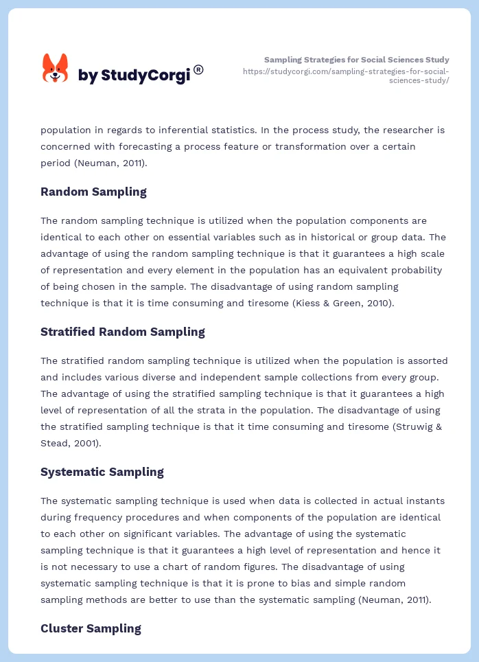 Sampling Strategies for Social Sciences Study. Page 2
