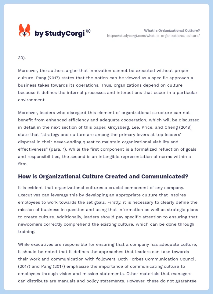 What Is Organizational Culture?. Page 2