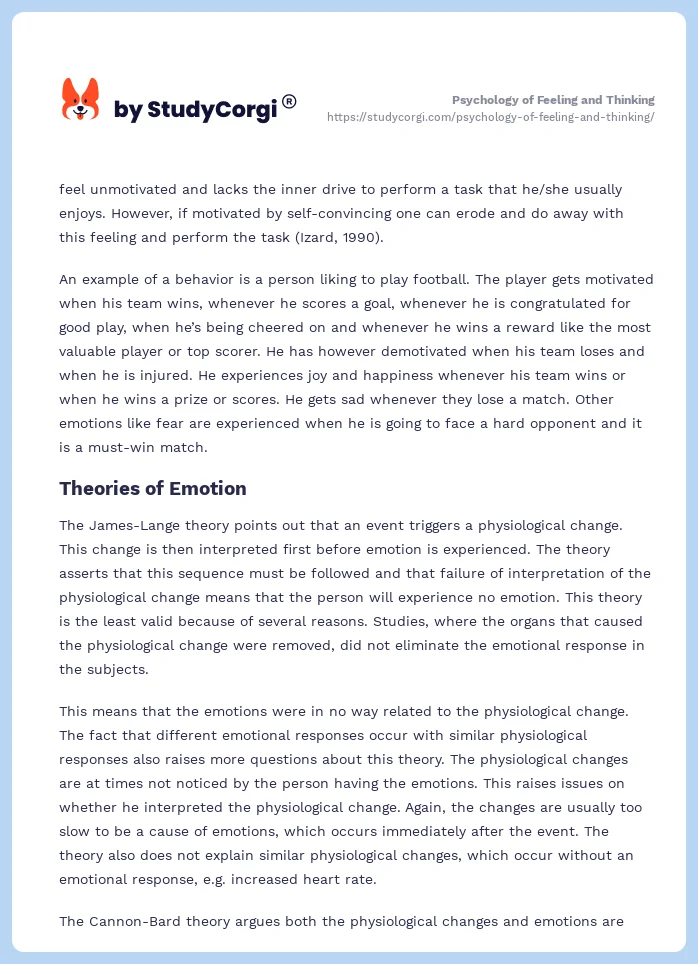Psychology of Feeling and Thinking. Page 2